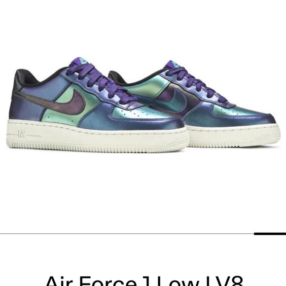 Air Force 1 Low LV8 GS Purple Neptune Green - Picture 2 of 5